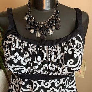 Jamaica Bay Black and White Tankini 18W
